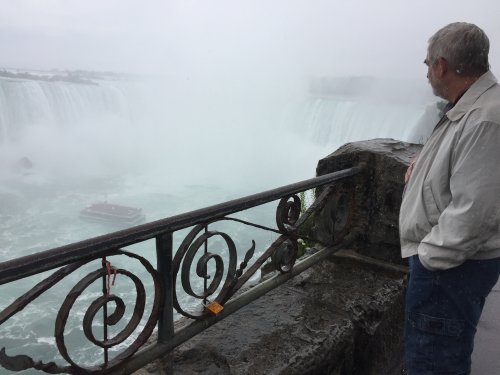 Niagara Falls, partially obscured by mist